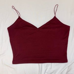 Burgundy Crop Top